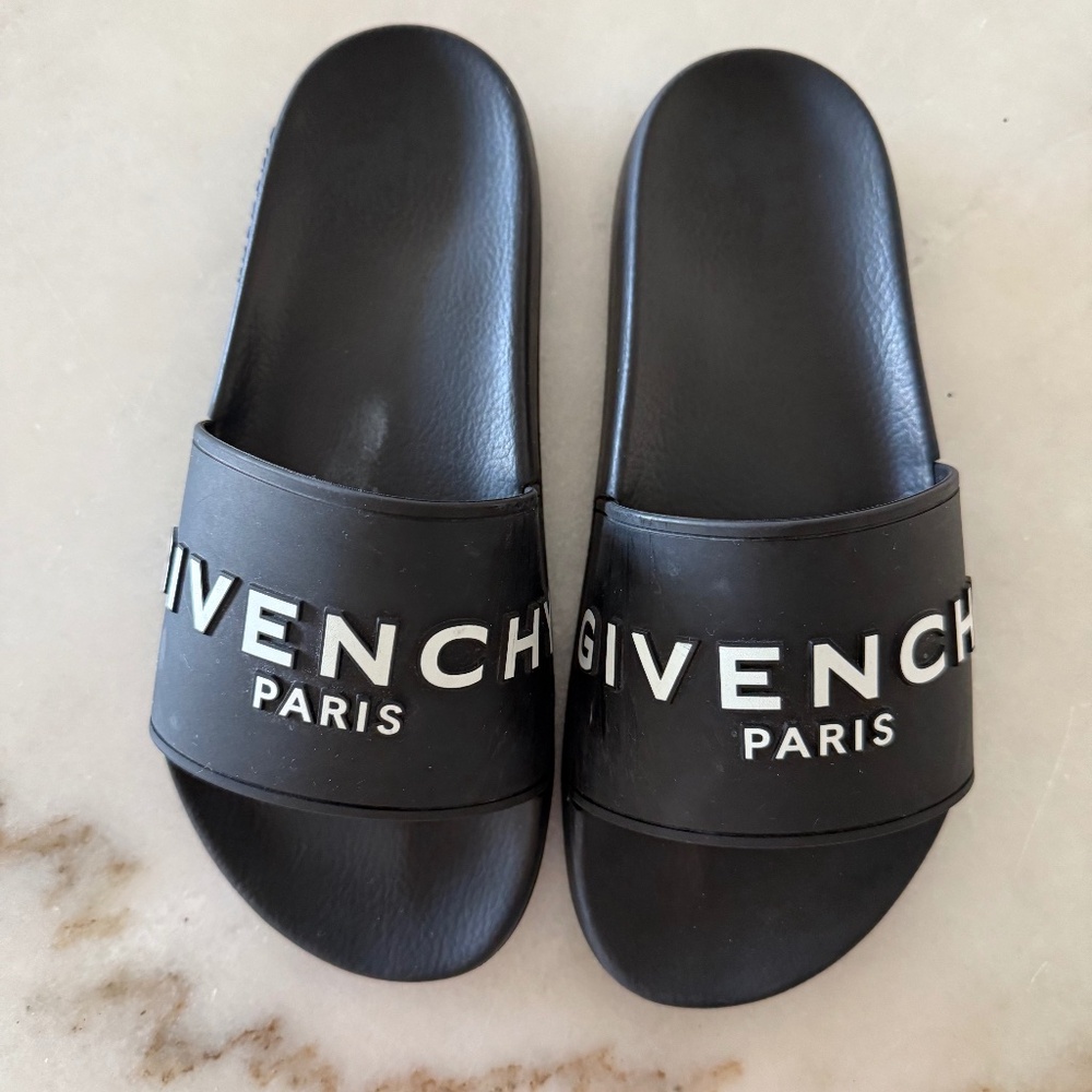Givenchy Black Slide Sandals